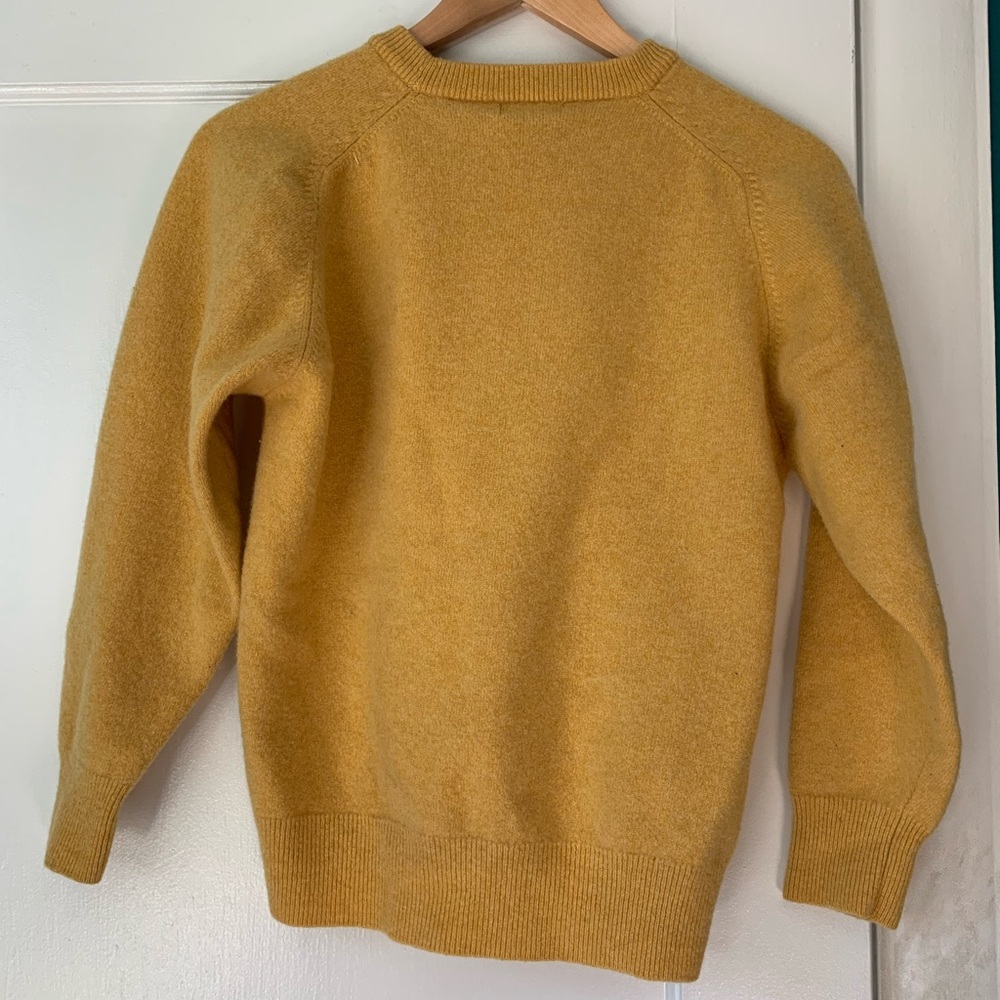 Dustin Lambswool Woolmark Yellow Boyfriend Sweater View 4